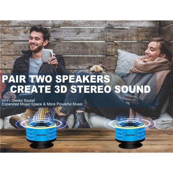 Bluetooth Shower Speaker,IPX7 Waterproof Wireless Portable Speaker with LEDLight - Picture 4 of 6